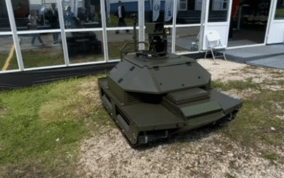 Russian defense giant reveals laser-equipped robot