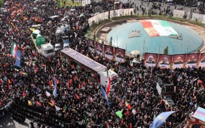 Thousands gather for funeral of killed Iranian military commanders and scientists