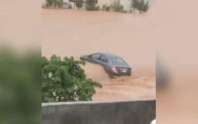 Car swept away in Islamabad after heavy rains lash twin cities