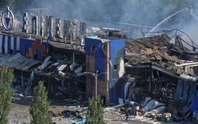 Five killed after Russia and Ukraine trade aerial bombardments