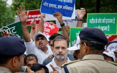 India: opposition parties protest controversial electoral roll