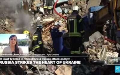 ‘They had no time to take shelter’: At least 12 people killed by Russian strikes on Kyiv