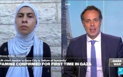 Famine confirmed for first time in Gaza, journalist Shrouq Al-Aila speaks to France24