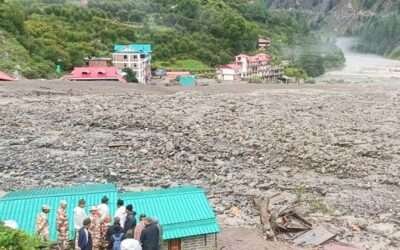 Dozens believed to be trapped under rubble after flash floods in northern India