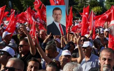 Tens of thousands join Ankara protest against legal crackdown on Turkey’s main opposition party