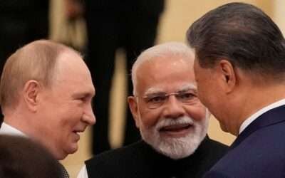 Chinese, Russian and Indian leaders seek to show unity and push for new world order