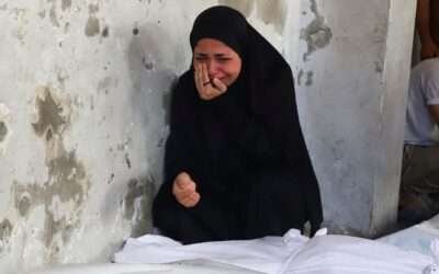 Israel kills 22 people including nine children in ‘horrific massacre’ in Gaza, Palestinian officials say